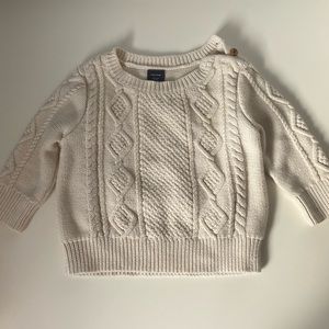 Baby Gap Cream Sweater, 6-12 months